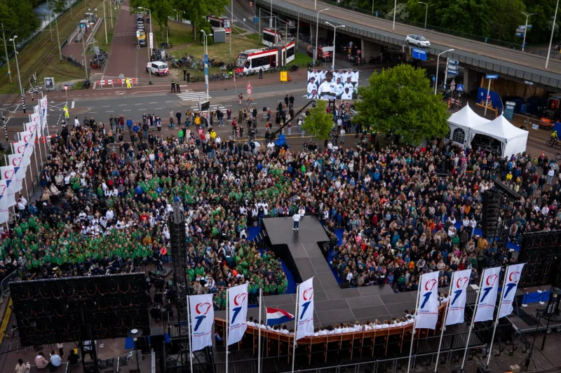 Evenementopstelling bij de Nationale Kinderherdenking Madurodam