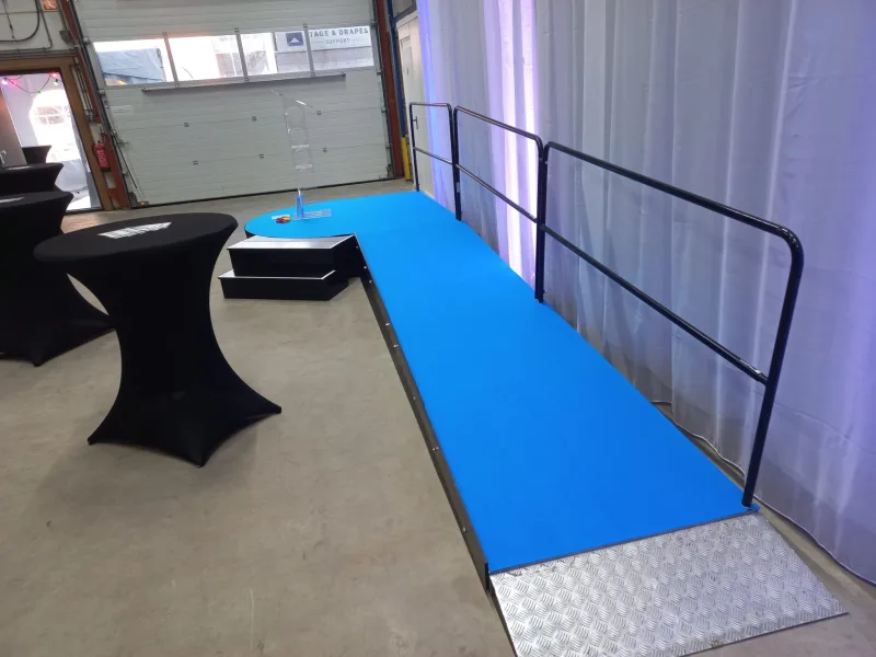 Rolstoelramp bij opendag Stage & Drapes Support