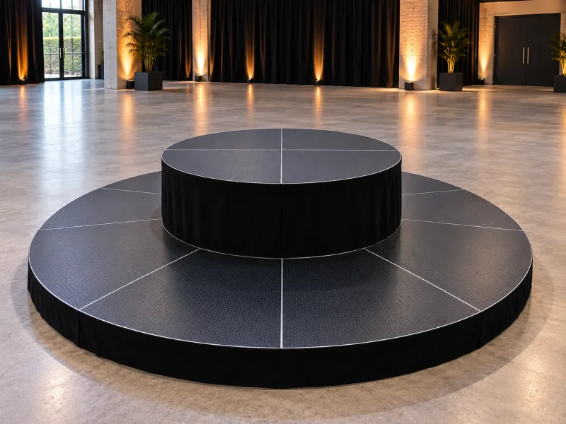Rond podium met verschillende niveaus